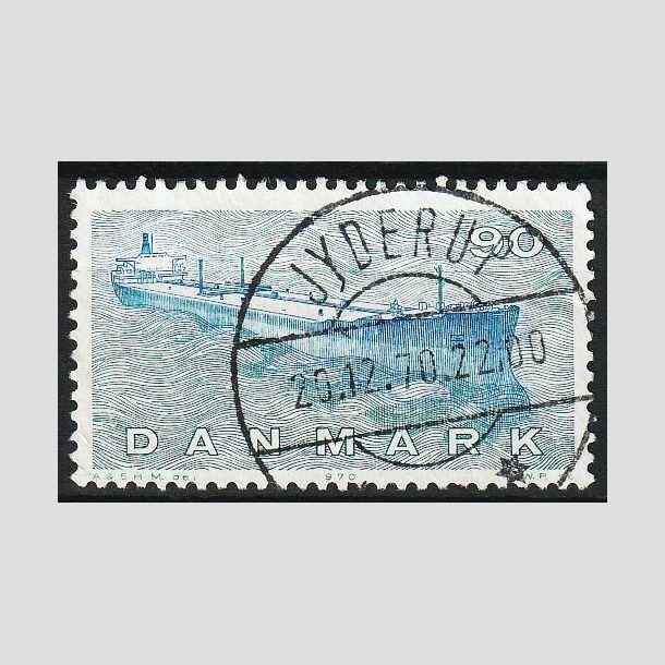 FRIM�RKER DANMARK | 1970 - AFA 506 - Dansk Skibsfart - 90 �re bl�gr�n/bl� - Pragt Stemplet Jyderup