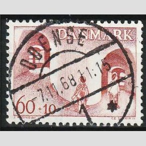 FRIMRKER DANMARK | 1968 - AFA 472 - Brnesagen Grnland - 60 + 10 re brunrd - Pragt Stemplet 