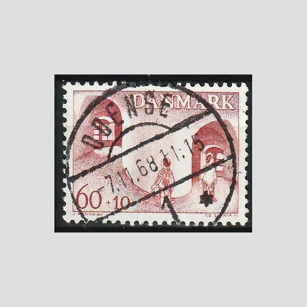 FRIMRKER DANMARK | 1968 - AFA 472 - Brnesagen Grnland - 60 + 10 re brunrd - Pragt Stemplet 