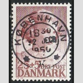 FRIMRKER DANMARK | 1950 - AFA 325 - Prinsesse Anne-Marie - 25 + 5 re brunrd - Pragt Stemplet 
