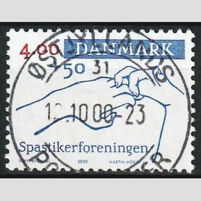 FRIMRKER DANMARK | 2000 - AFA 1263 - Spastikerforeningen - 4,00 Kr. + 50 re - Pragt Stemplet 