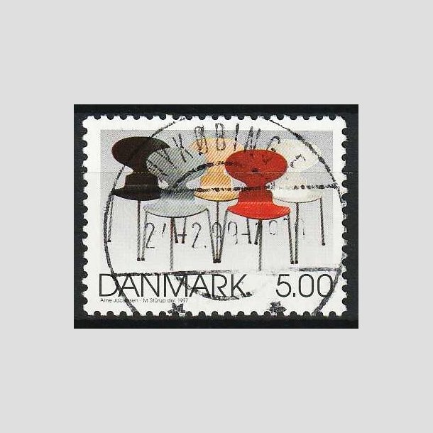 FRIM�RKER DANMARK | 1997 - AFA 1162 - Dansk design - 5,00 Kr. flerfarvet - Pragt Stemplet