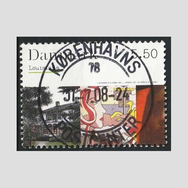 FRIM�RKER DANMARK | 2008 - AFA 1539 - Kunstmuseet Louisiana - 5,50 Kr. - Pragt Stemplet