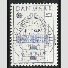 FRIM�RKER DANMARK | 1978 - AFA 659 - Europam�rker - 1,50 Kr. bl� - Pragt Stemplet 