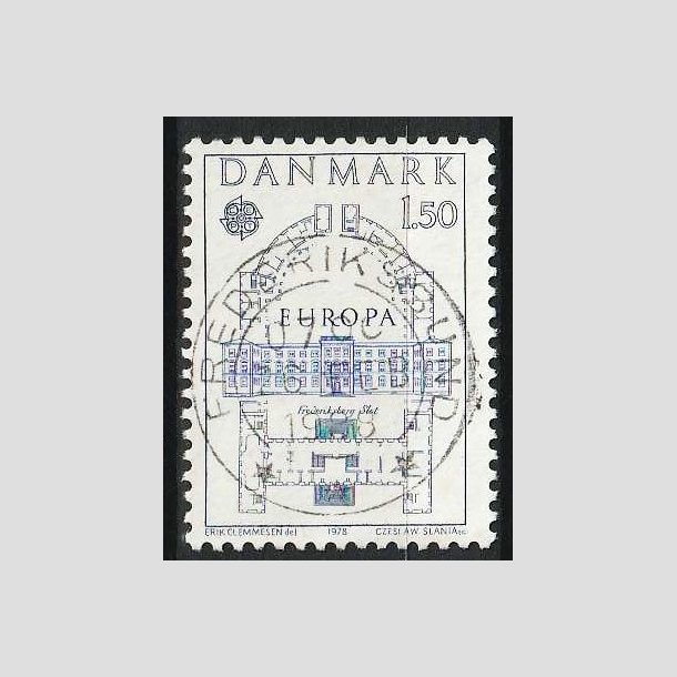 FRIM�RKER DANMARK | 1978 - AFA 659 - Europam�rker - 1,50 Kr. bl� - Pragt Stemplet 
