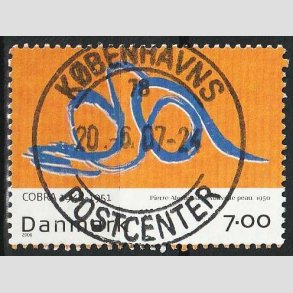 FRIM�RKER DANMARK | 2006 - AFA 1486 - Cobra-malere 9. - 7,00 Kr. Pierre Alechinsky - Pragt Stemplet 