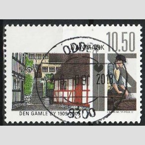 FRIM�RKER DANMARK | 2009 - AFA 1566 - Den gamle by - 10,50 Kr. flerfarvet - Pragt Stemplet