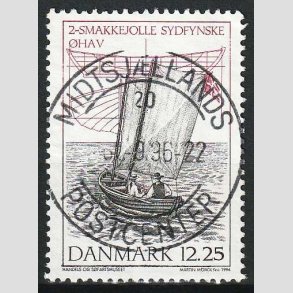 FRIMRKER DANMARK | 1996 - AFA 1121 - Danske trjoller - 12,25 Kr. flerfarvet - Pnt Stemplet