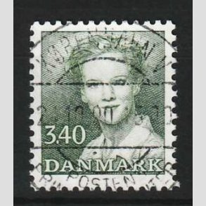 FRIMRKER DANMARK | 1989 - AFA 925 - Dronning Margrethe - 3,40 Kr. grn - Lux Stemplet
