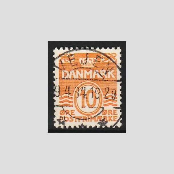 FRIMRKER DANMARK | 1933 - AFA 202 - Blgelinie 10 re orange type IA - Lux Stemplet Vejen