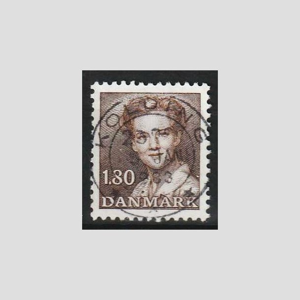 FRIMRKER DANMARK | 1982 - AFA 750 - Dronning Margrethe - 1,80 Kr. brun - Pragt Stemplet 