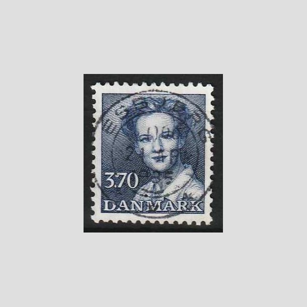 FRIMRKER DANMARK | 1984 - AFA 792 - Dronning Margrethe - 3,70 Kr. bl - Pragt Stemplet 