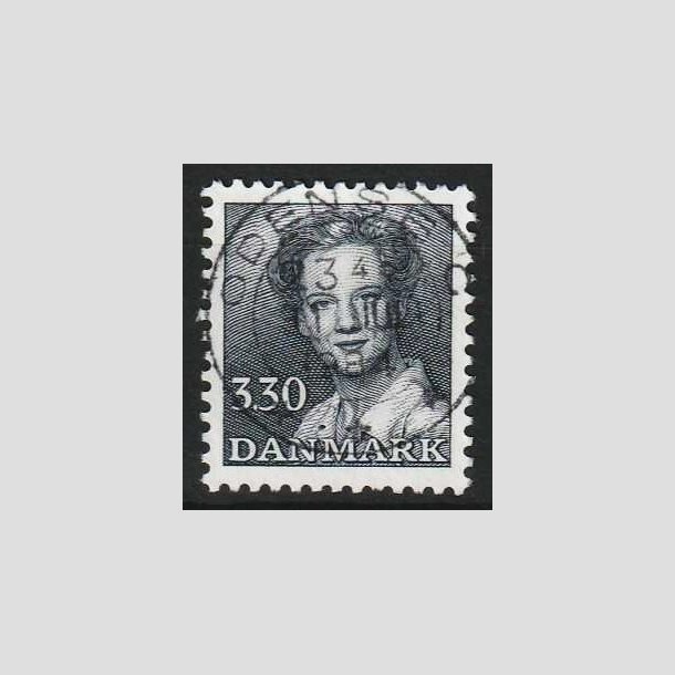 FRIMRKER DANMARK | 1984 - AFA 791 - Dronning Margrethe - 3,30 Kr. blgr - Pragt Stemplet 