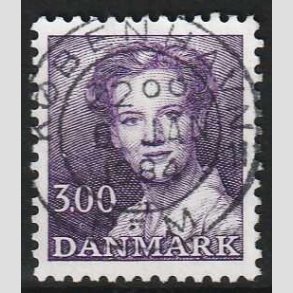 FRIMRKER DANMARK | 1983 - AFA 775 - Dronning Margrethe - 3,00 Kr. violet - Pragt Stemplet 