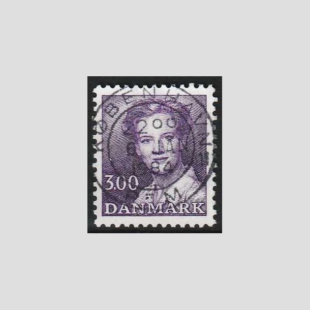 FRIMRKER DANMARK | 1983 - AFA 775 - Dronning Margrethe - 3,00 Kr. violet - Pragt Stemplet 