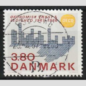FRIM�RKER DANMARK | 1986 - AFA 875 - OEDC 25 �r - 3,80 Kr. flerfarvet - Pragt Stemplet Esbjerg
