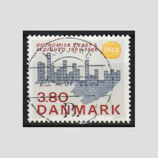 FRIM�RKER DANMARK | 1986 - AFA 875 - OEDC 25 �r - 3,80 Kr. flerfarvet - Pragt Stemplet Esbjerg