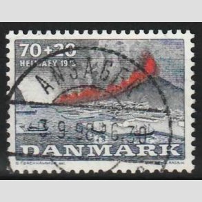 FRIMRKER DANMARK | 1973 - AFA 549 - Heimay vulkanudbrud - 70 + 20 re bl/gr/rd - Lux Stemplet