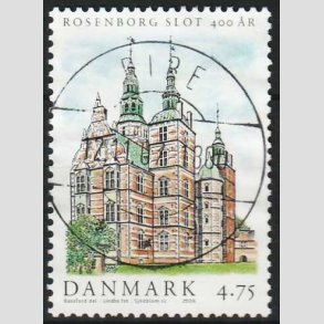 FRIM�RKER DANMARK | 2006 - AFA 1463 - Roseborg Slot 400 �r. - 4,75 Kr. - Pragt Stemplet Ribe