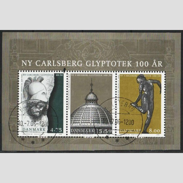 FRIM�RKER DANMARK | 2006 - AFA 1477 - Glyptotek 100 �r - 18,25 Kr. Miniark - Pragt Stemplet