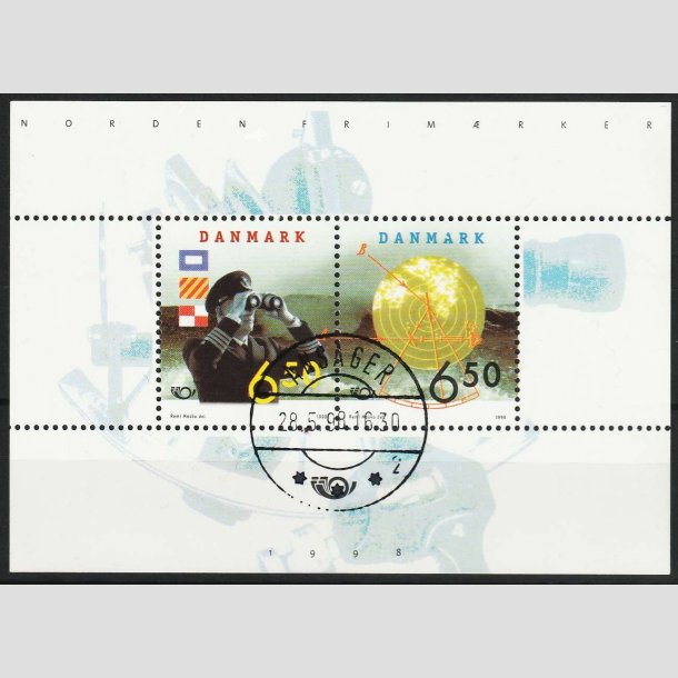 FRIM�RKER DANMARK | 1998 - AFA 1183 - 28 maj S�fart - 13,00 Kr. Miniark - Lux Stemplet Ansager