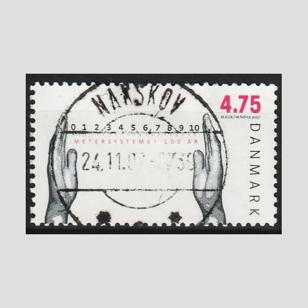 FRIM�RKER DANMARK | 2007 - AFA 1517 - Metersystemet - 4,75 Kr. flerfarvet - Lux Stemplet 