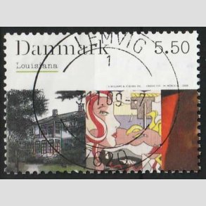 FRIM�RKER DANMARK | 2008 - AFA 1539 - Kunstmuseet Louisiana - 5,50 Kr. - Pragt Stemplet
