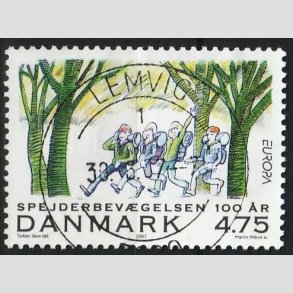 FRIM�RKER DANMARK | 2007 - AFA 1510 - Spejderbev�gelsen - 4,75 Kr. Marchtur - Pragt Stemplet