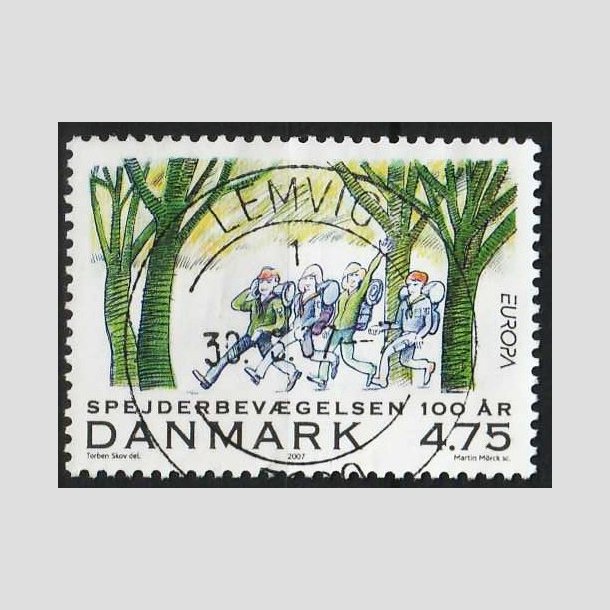 FRIM�RKER DANMARK | 2007 - AFA 1510 - Spejderbev�gelsen - 4,75 Kr. Marchtur - Pragt Stemplet