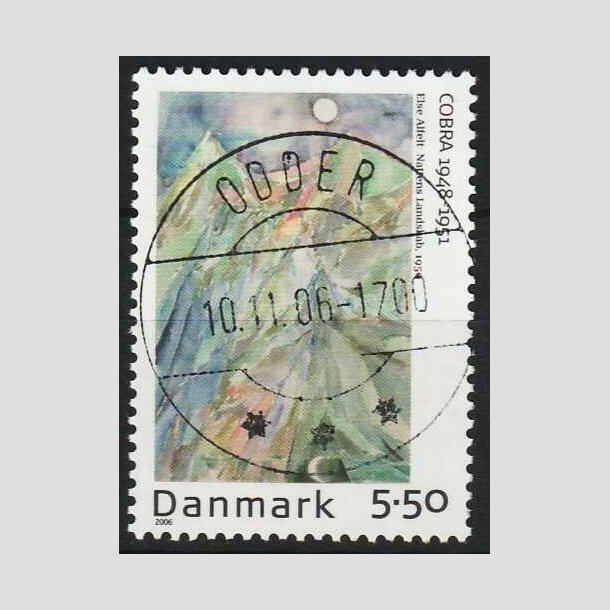 FRIM�RKER DANMARK | 2006 - AFA 1485 - Cobra-malere 9. - 5,50 Kr. Else Alfelt - Pragt Stemplet