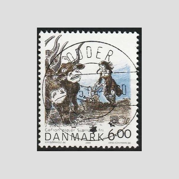 FRIM�RKER DANMARK | 2004 - AFA 1385 - Gefion - 6,00 Kr. flerfarvet - Lux Stemplet