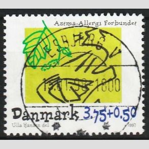 FRIMRKER DANMARK | 1997 - AFA 1146 - Astma-Allergi - 3,75 + 0,50 Kr. - Lux Stemplet Esbjerg V