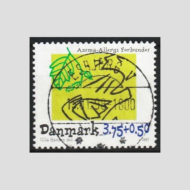 FRIM�RKER DANMARK | 1997 - AFA 1146 - Astma-Allergi - 3,75 + 0,50 Kr. - Lux Stemplet Esbjerg V