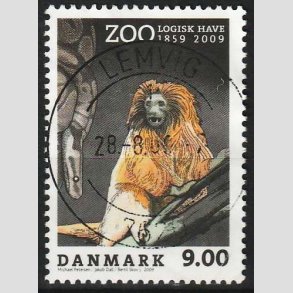 FRIM�RKER DANMARK | 2009 - AFA 1581 - Zoologisk Have - 9,00 Kr. flerfarvet - Lux Stemplet Lemvig