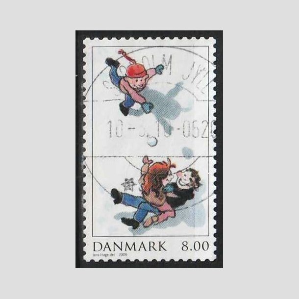 FRIM�RKER DANMARK | 2009 - AFA 1597 - Leg i sneen - 8,00 Kr. flerfarvet - Lux Stemplet Stoholm Jyll.