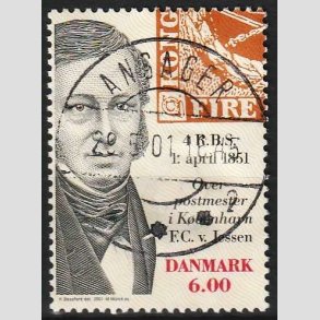 FRIMRKER DANMARK | 2001 - AFA 1278 - Frimrket 150 r - 6,00 Kr. - Lux Stemplet Ansager