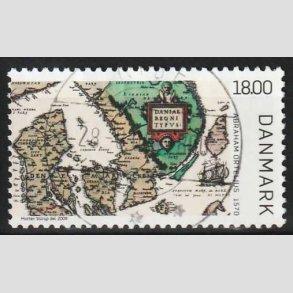FRIM�RKER DANMARK | 2009 - AFA 1588 - Gamle Danmarkskort - 18,00 Kr. - Lux Stemplet Ribe