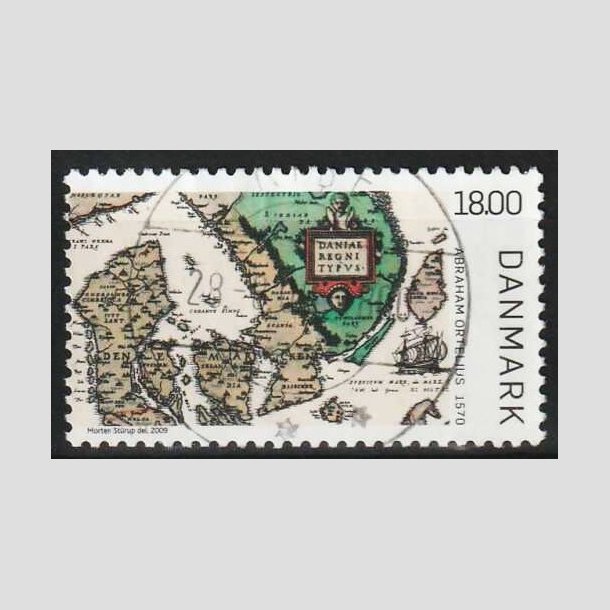FRIM�RKER DANMARK | 2009 - AFA 1588 - Gamle Danmarkskort - 18,00 Kr. - Lux Stemplet Ribe