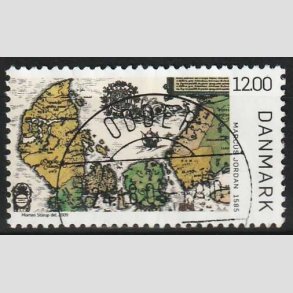 FRIM�RKER DANMARK | 2009 - AFA 1587 - Gamle Danmarkskort - 12,00 Kr. - Lux Stemplet Odder