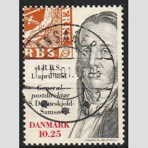 FRIMRKER DANMARK | 2001 - AFA 1279 - Frimrket 150 r - 10,25 Kr. flerfarvet - Lux Stemplet