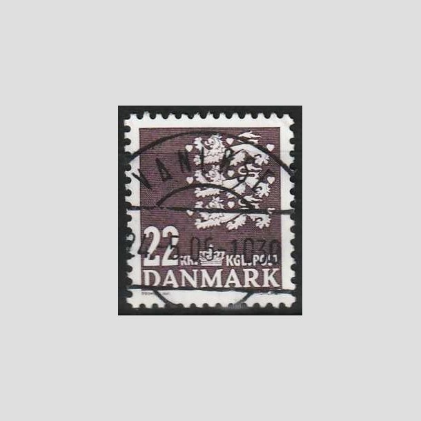 FRIMRKER DANMARK | 2005 - AFA 1415 - Lille Rigsvben - 22 Kr. brunviolet - Lux Stemplet Vanlse