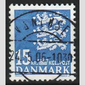 FRIMRKER DANMARK | 2004 - AFA 1377 - Lille Rigsvben - 15,00 Kr. lysbl - Lux Stemplet Vanlse 