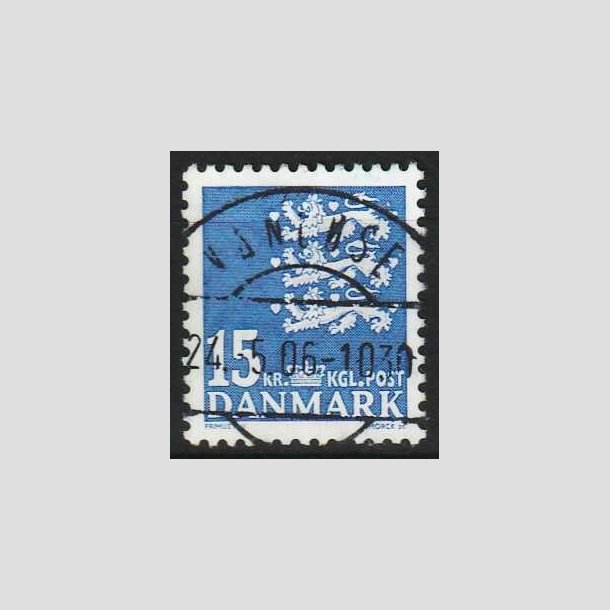 FRIMRKER DANMARK | 2004 - AFA 1377 - Lille Rigsvben - 15,00 Kr. lysbl - Lux Stemplet Vanlse 