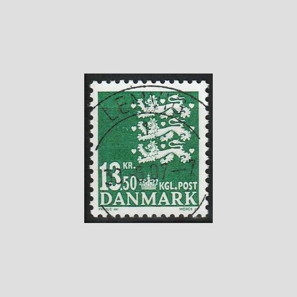 FRIMRKER DANMARK | 2007 - AFA 1490 - Lille Rigsvben - 13,50 Kr. grn - Pragt Stemplet
