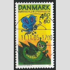 FRIMRKER DANMARK | 2004 - AFA 1383 - Brnehjlpsdagen - 4,50 Kr. + 50 re - Lux Stemplet Odder