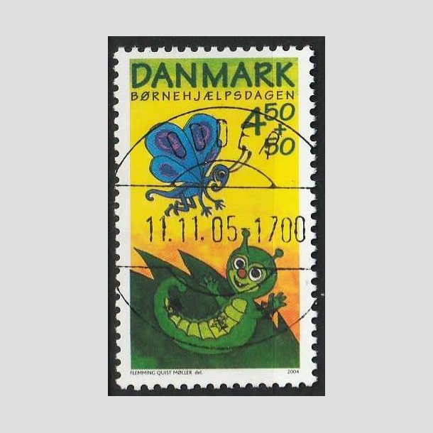 FRIM�RKER DANMARK | 2004 - AFA 1383 - B�rnehj�lpsdagen - 4,50 Kr. + 50 �re - Lux Stemplet Odder