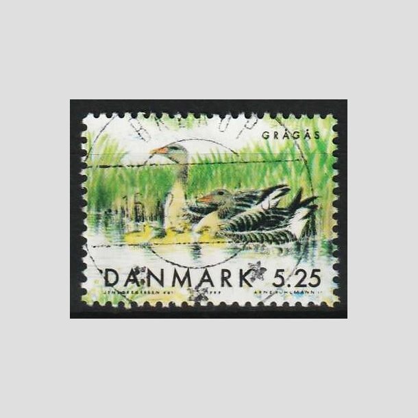 FRIM�RKER DANMARK | 1999 - AFA 1223 - Danske tr�kfugle - 5,25 Kr. gr�g�s - Pragt Stemplet
