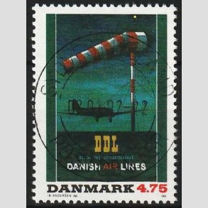 FRIM�RKER DANMARK | 1991 - AFA 1001 - Dansk Plakatkunst - 4,75 Kr. flerfarvet - Pragt Stemplet