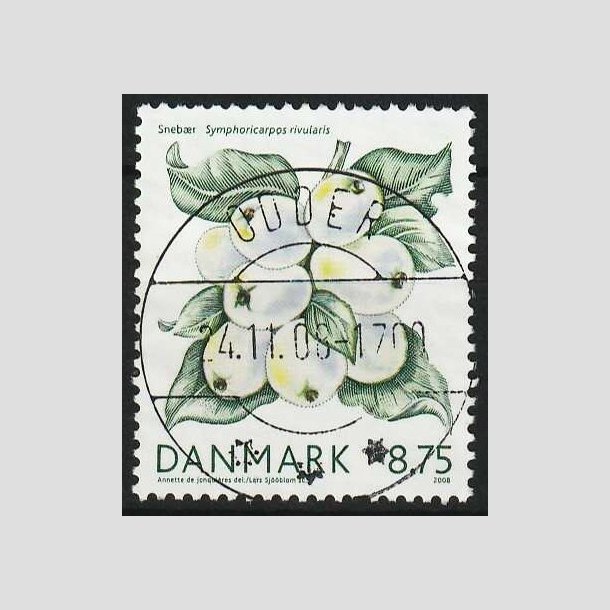 FRIM�RKER DANMARK | 2008 - AFA 1559 - Vinterb�r - 8,75 Kr. sneb�r - Lux Stemplet Odder