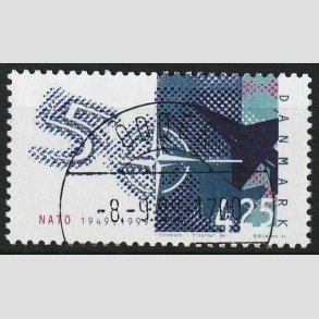 FRIM�RKER DANMARK | 1999 - AFA 1208 - NATO 50 �r. - 4,25 Kr. flerfarvet - Lux Stemplet 
